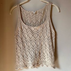 Knit flowy tank top